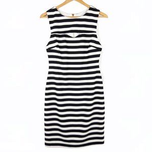 Bar lll Black White Keyhole Stripe Dress Size Large